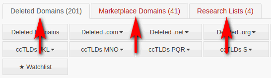 Domain List Navigation